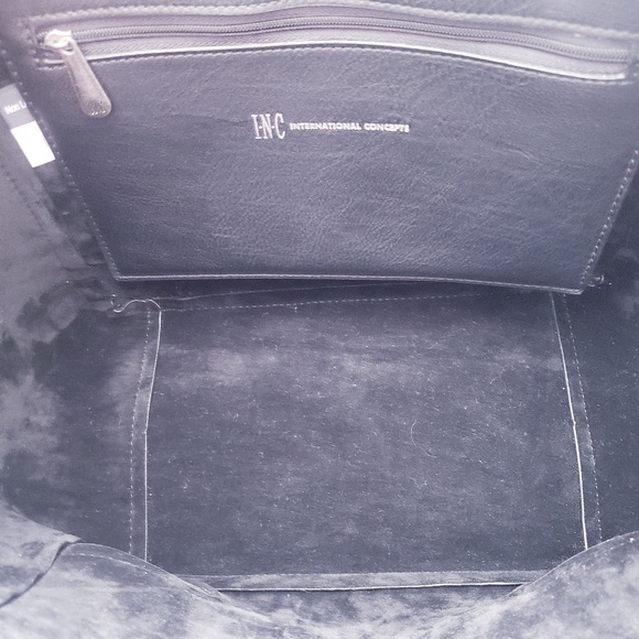 INC Vegan Leather Star Studded Tote Handbag - Picture 7 of 8